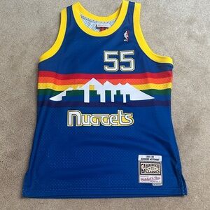 Mitchell & Ness Blue Denver Nuggets Jersey with Rainbow Stripes